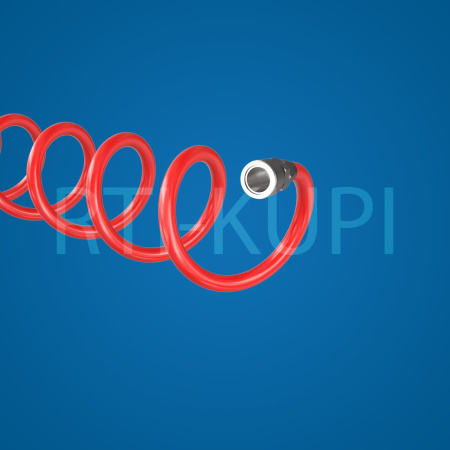 Трубка полиуретановая спиральная с фитингами 12х8 L=4 м